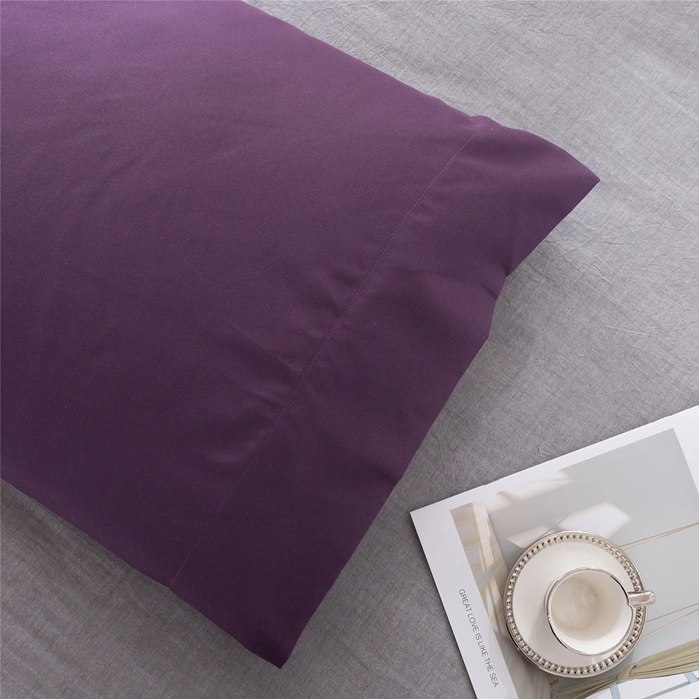 Battilo 2 Stück solide Umschlag-Kissenbezüge, Queen-King-Size-Kissenbezug, weicher und atmungsaktiver Mikrofaser-Kissenbezug für Bett, Hotelbettwäsche – Detail 23