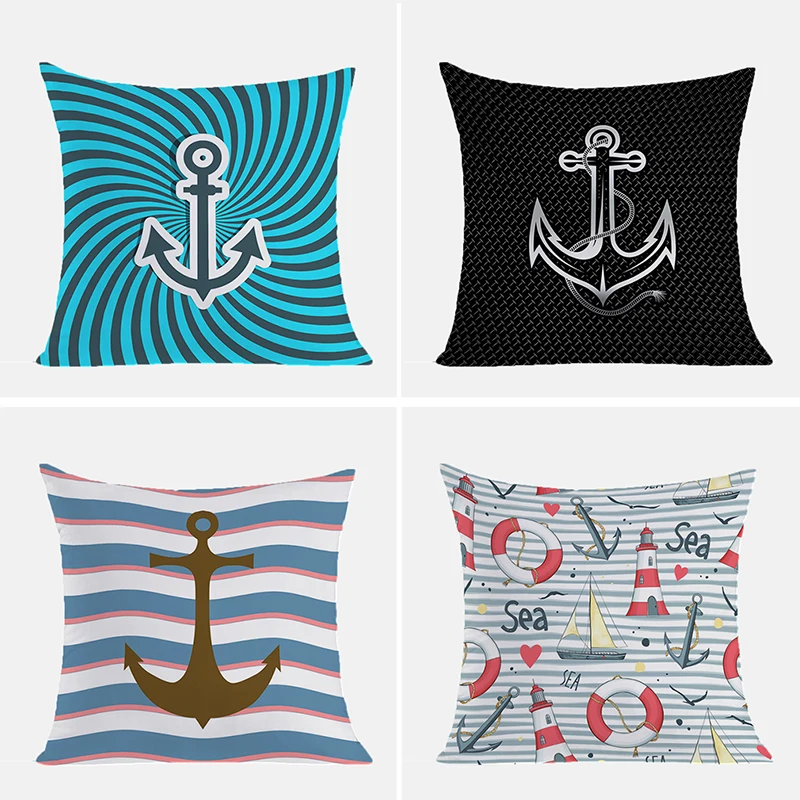 

Pillow Cases Compass Anchor Cushion Cover 50x50 Decorative Pillowcase 40x40 Pillowcases for Pillows 45x45 Cushions Covers 45*45