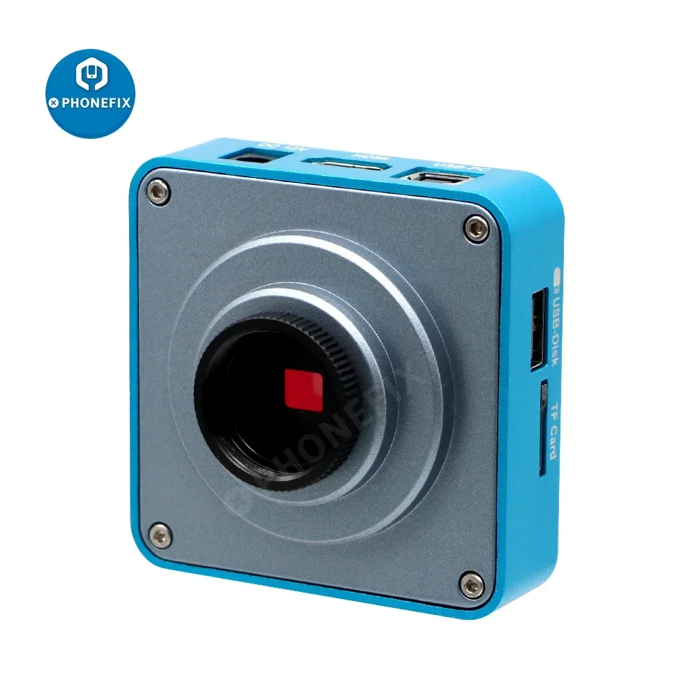 24MP 2K 1080P 60FPS HDMI USB TF промышленный видеомикроскоп камера с креплением объектив для телефона планшета ПК PCB IC Наблюдать ремонт пайки