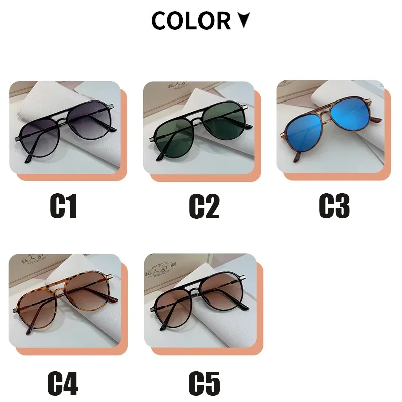 Lunettes De Soleil Aviator Pilot Turbo – Unisexe, UV400, Gradient, Noir, CTS