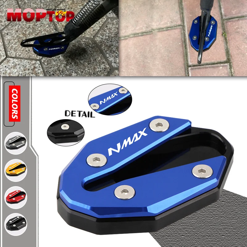 

Motorcycle Modified Kickstand Side Stand Extension Pad CNC Enlarger Support Plate For YAMAHA NMAX 155 NAMX155 nmax155 2020 2021