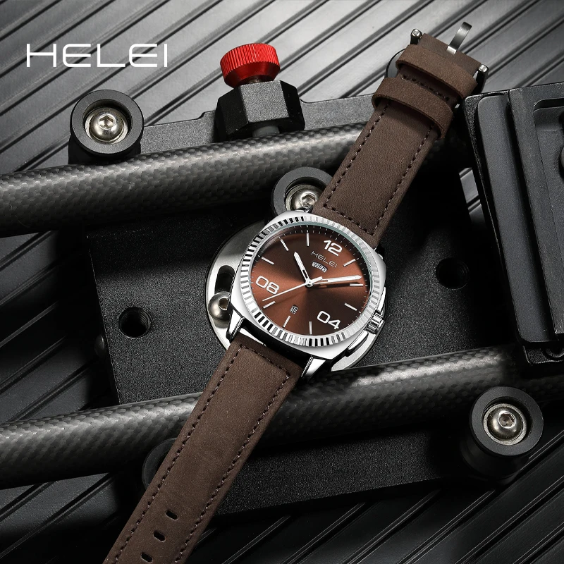 HELEI 다기능 쿼츠 무브먼트 2024 남성용 시계, 고급 헬름맨 시리즈, 프로모션 모델 비즈니스 