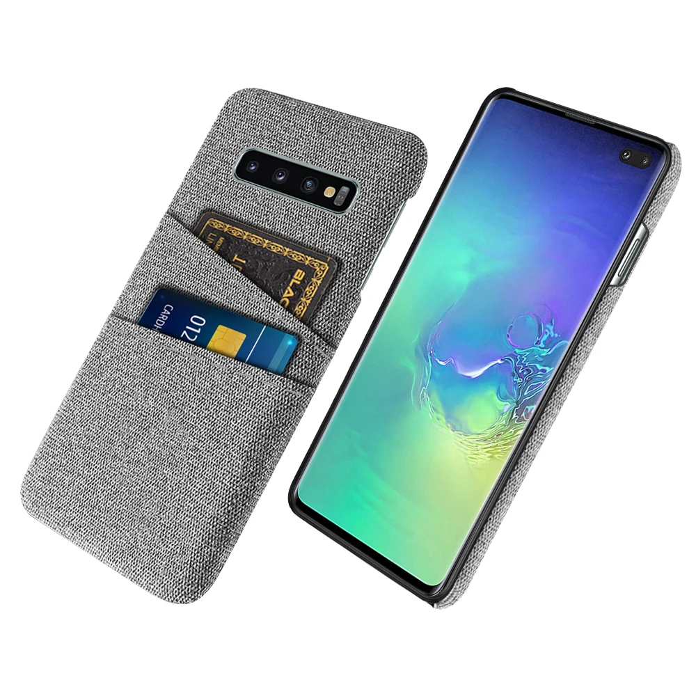 S10 Plus For Samsung Galaxy S10 Plus S10E S10+ Cover Luxury Dual Card Fabrics Coque For Galaxy S10E S10 Plus S10+ Funda Capa