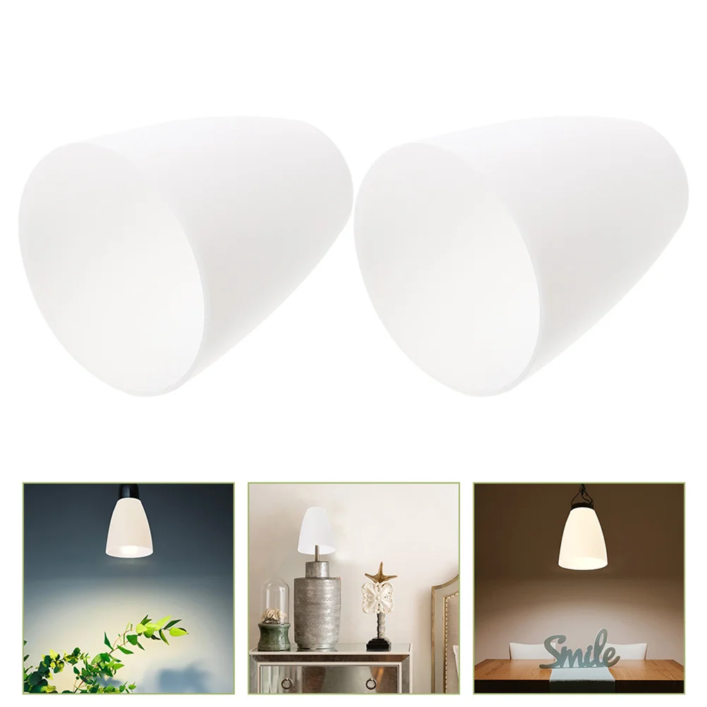 

6 Pcs Plastic Lampshade Flat Head Design Acrylic Replacement Shades Light Cover Table LED