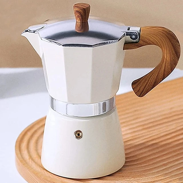 Stovetop Espresso Maker 3 Cup Moka Pot,Italian Cuban Greca Coffee