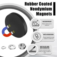 STP Rubber Coated Magnets Neodymium Magnet Base Non-Slip Strong Mounting Magnet for Fixing Lights Cameras Cars Earth Magnet 2
