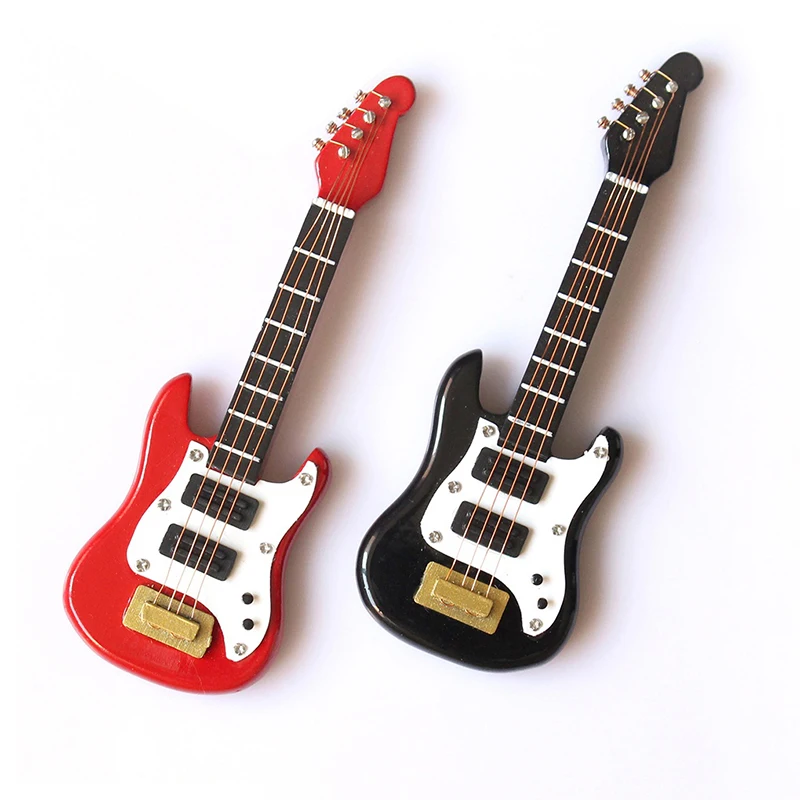 Mini Instrument Model Ornaments Wooden Instrument Bass Mini Electric Guitar Model Decorations