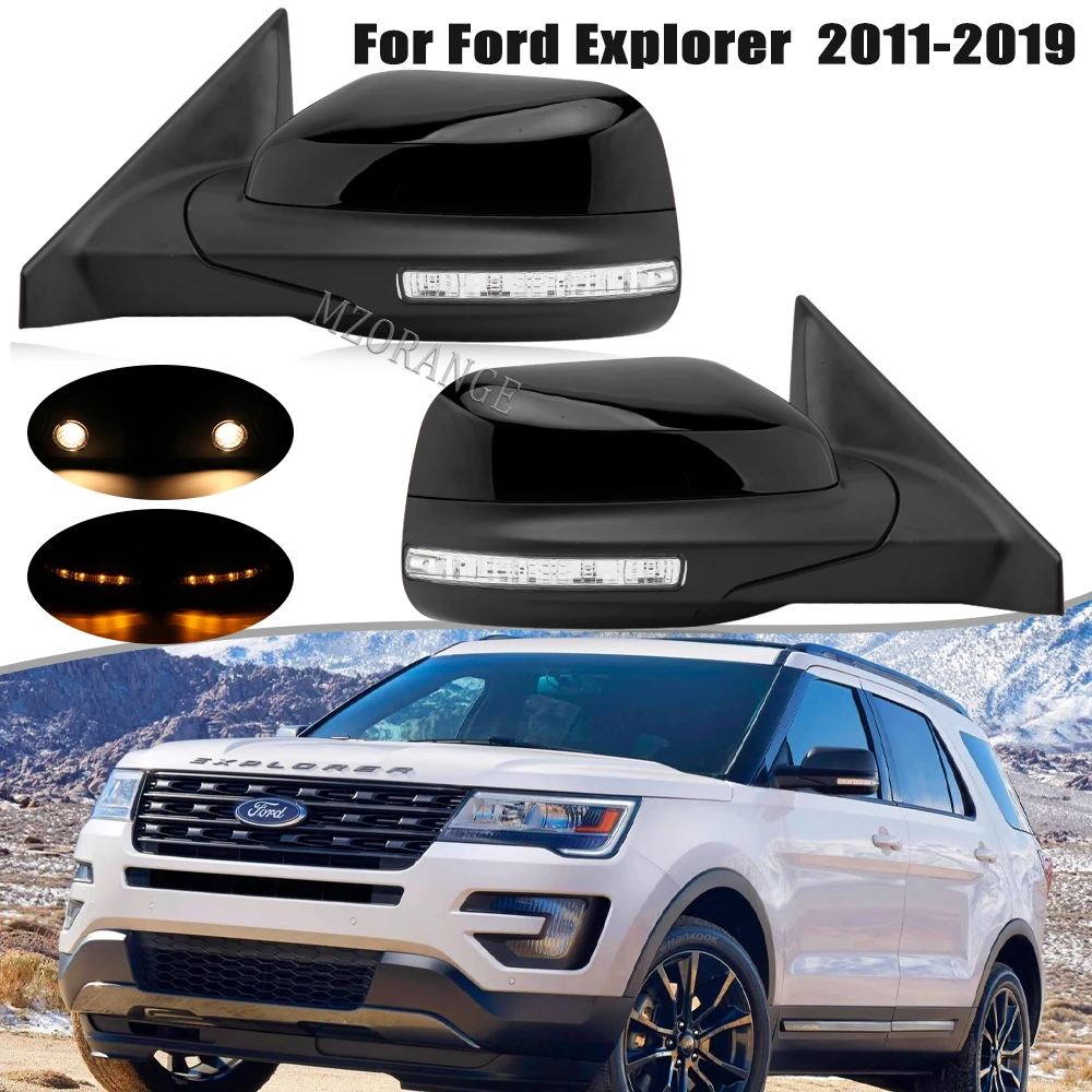 Espejo de espejo retrovisor lateral para Ford Explorer 2011 2019, 7 pines, luz de de giro, cristal calentado, para coche| | - AliExpress