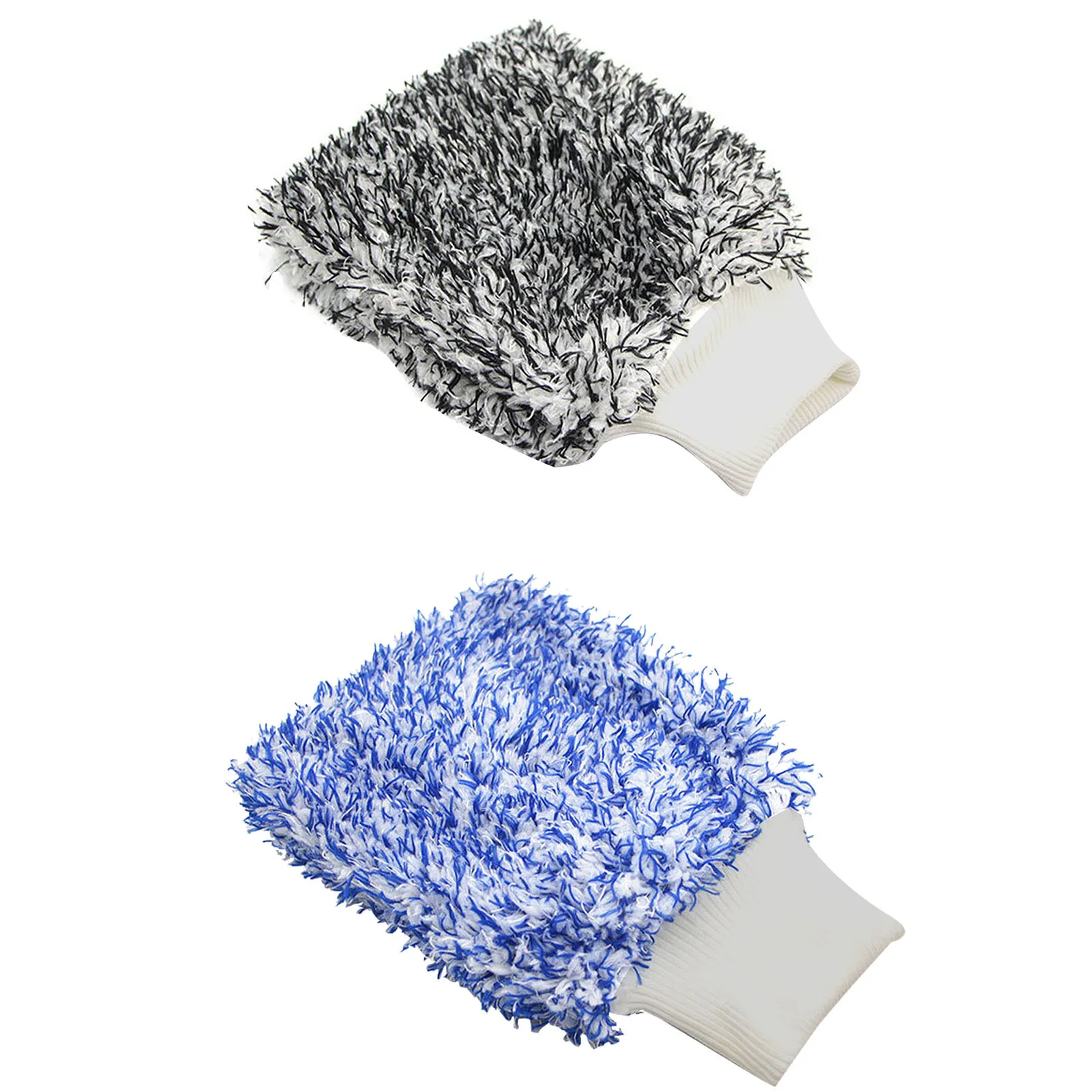 Hot Sale 2 In 1 Ultrafine Fiber Chenille Microfiber Car Wash Gloves Mitt Soft Mesh Backing No Scratch For Car Wash And Cleaning