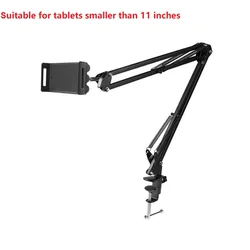 Universal Adjustable 360° Tablet and Smartphone Holder Stand (Black)
