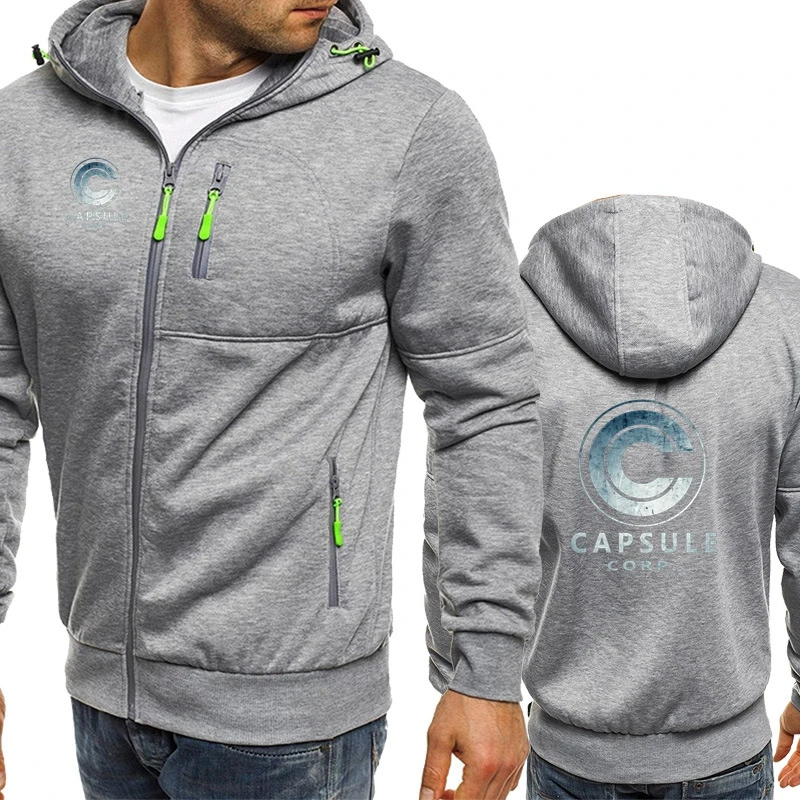 Anime Capsule Corp Super Goku Men Jackets Hoodies Coats Casual Zipper Sweatshirts S-4XL
