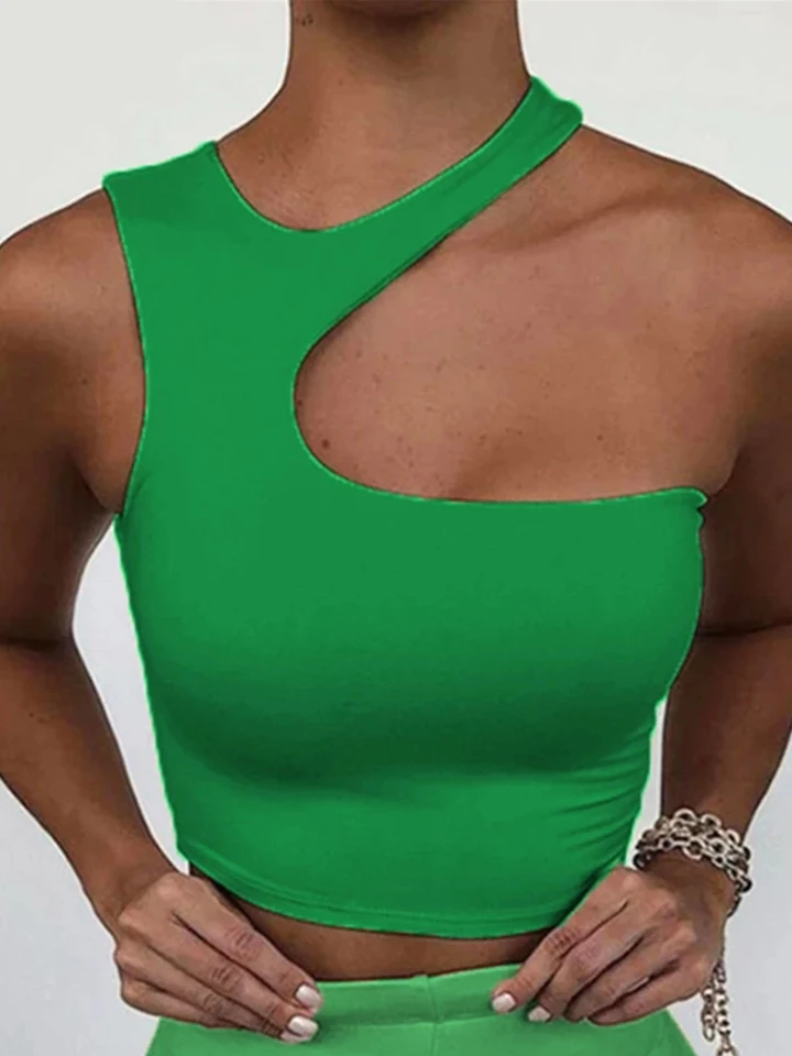 Cut Out Sexy Crop Off Shoulder Solid 2025 Skinny Sport Short