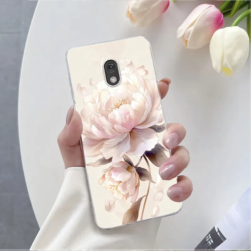 Luxurious Butterfly Flower Clear Soft Silicone Protective Phone Case