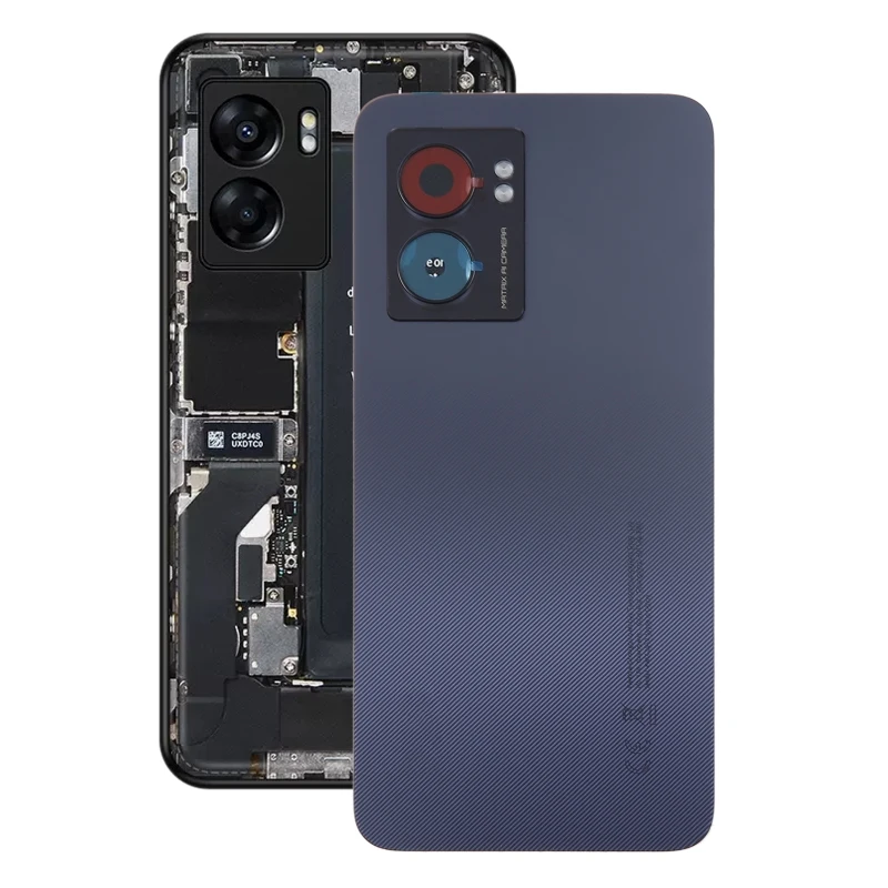 

Для Realme Narzo 50 5G оригинальная задняя крышка аккумулятора с крышкой для объектива камеры задняя крышка для телефона (черный)