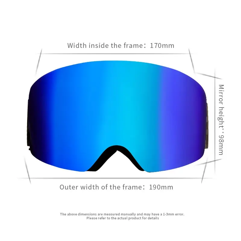 Obaolay-Adult UV Resistant Ski Goggles, HD REVO, Anti-Fog Lenses, Large Size, Latest, Winter