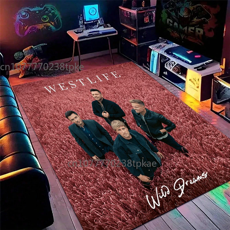 

Westlife Classic Poster Rug Comfortable Retro Creative Living Room Bedroom Sofa Area Carpet,home Decor Music Carpets