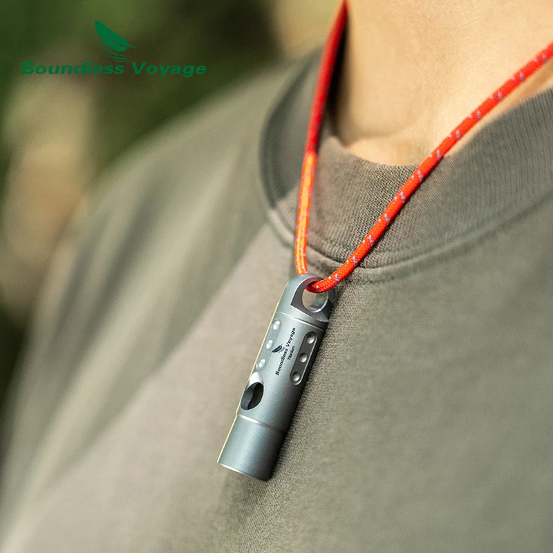 Boundless Voyage Titanium Whistle Emergency Survival Safety Outdoor Camping Hiking Coaches Training Sports Keychain Whistles 4