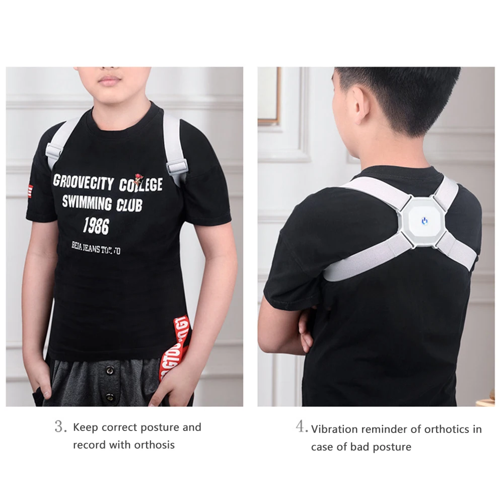 Smart Posture Corrector Adjustable Kids Adult Hunchback Back Correction Belts Real-time Posture Assessment Training
