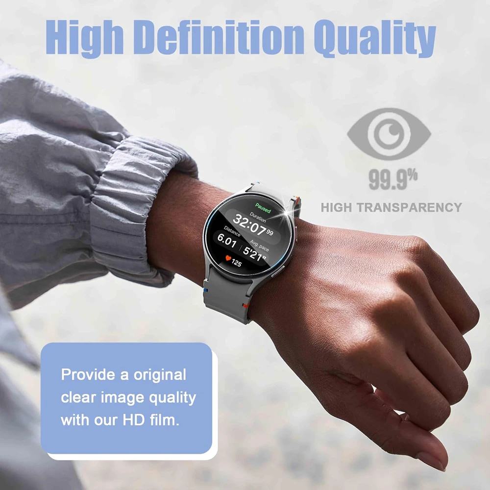 Premium Tempered Glass Screen Protector for Smartwatch - Ultra Clear and Durable