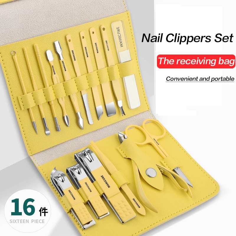 Manicure Set Stainless Steel Nail Ferramentas Cuticle Scissors Nails Clipper Pedicure Foot Care Tools Toe Nails Ingrown Toenail