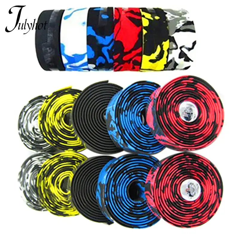 EVA Bicycle Handlebar Tape 2PCS bike handlebar tape Cycling Mountain Bike Handle Belt Reflective Wrap Road Bike Belt With Bar Plugs