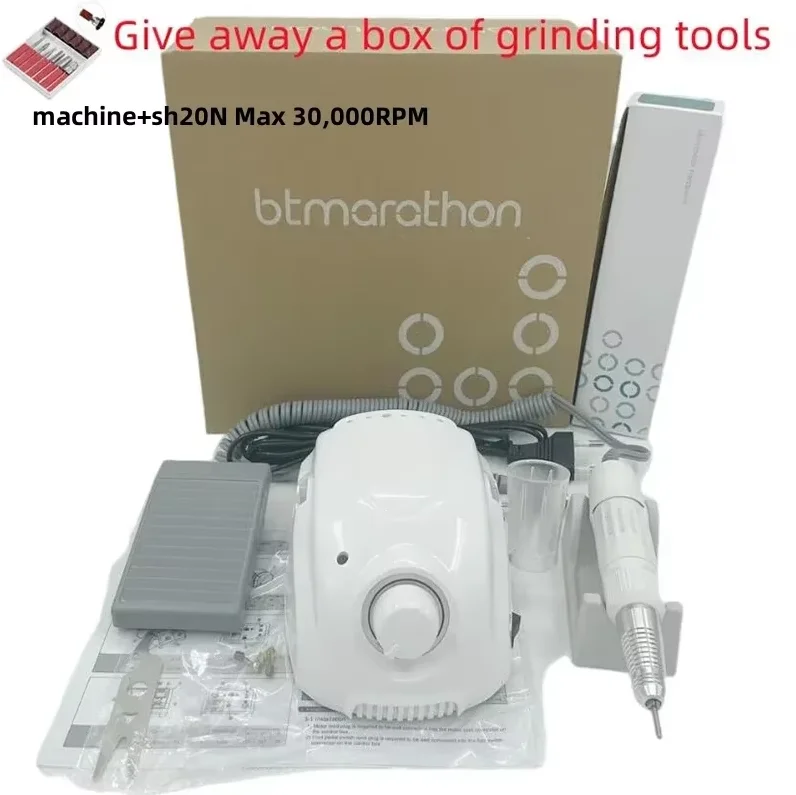 65W Electric Nail Drill BT Marathon Champion-3 Micromotor Control Box DC30V 35000RPM H200 Handle Milling Machine Manicure Machin 3
