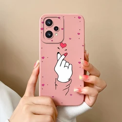 Love Heart Liquid Silicone Soft TPU Shockproof Phone Back Cover - Elegant Protective Case for Realme Q5i (TYP1)