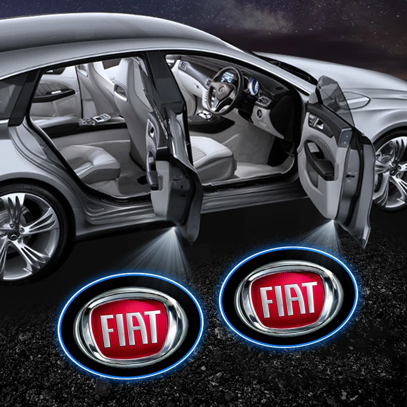 자동차 도어 엠블럼 라이트 LED 웰컴 램프 무선 레이저 프로젝터 피아트 JUNTO 아바스 500 도블로 에지아 스틸로 두카토 팔리오 브라보용