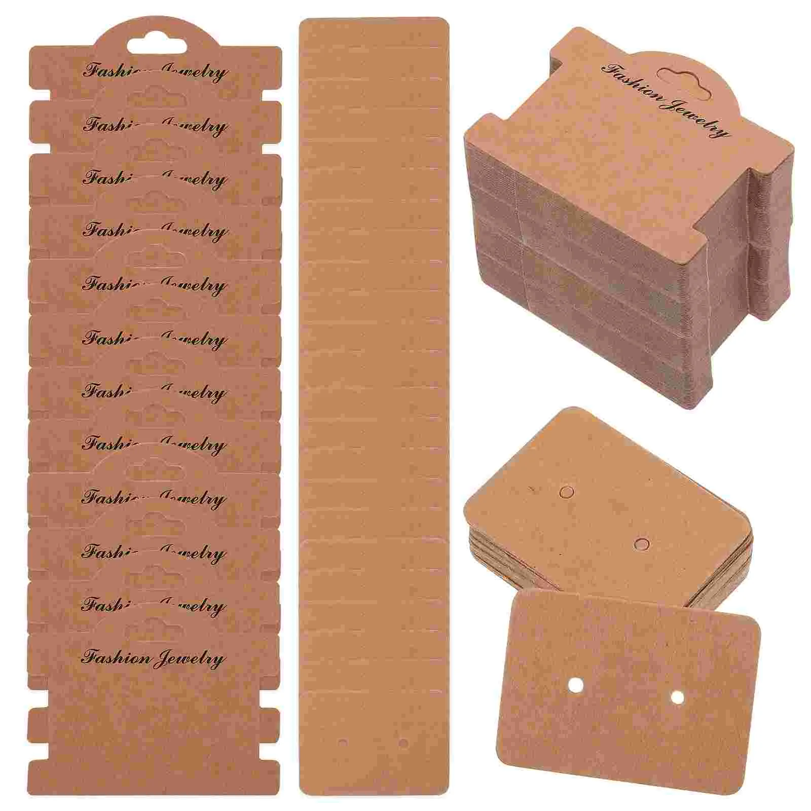 

200 Pcs Earring Showing Tag Bracelet Cardboard and Display Jewelry Labels Bangle Kraft Paper Stud