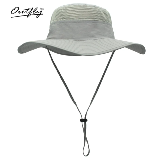 Hats for Bucket hat women  Men's Fisherman Sunscreen Sun Hat Panama Hat Fishing Breathable Net Quick-drying Big Hat Hiking Hat 1