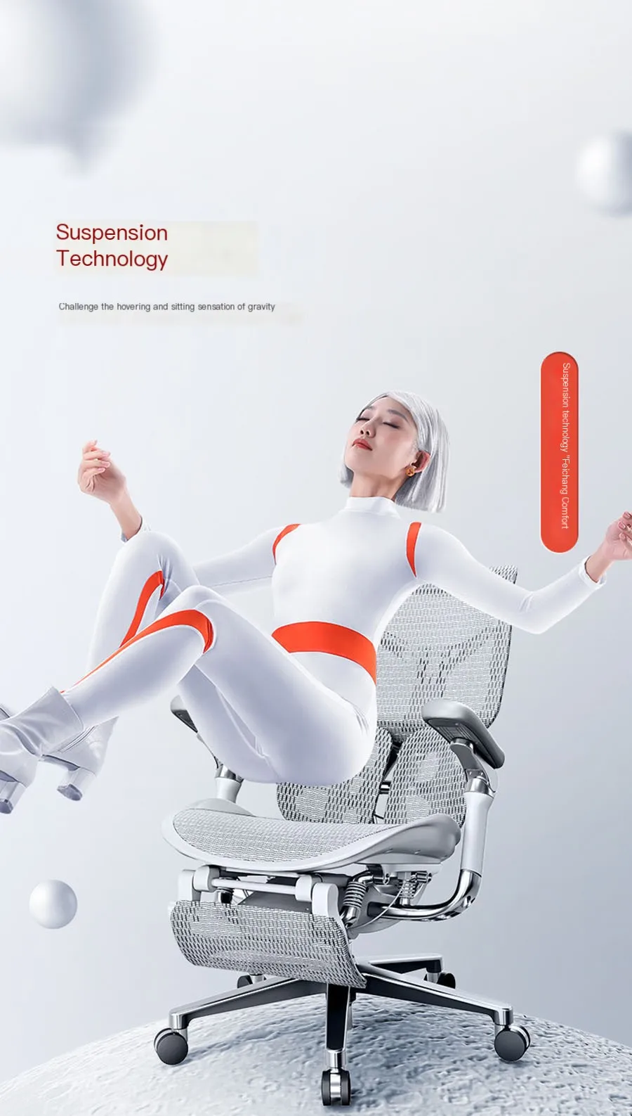 Description Picture 3 of itemErgonomic Chaise Gaming Office Chair Recliner Executive Swivel Folding Chair Armchair Sillas Escritorio Con Ruedas CHAIR SY50OC