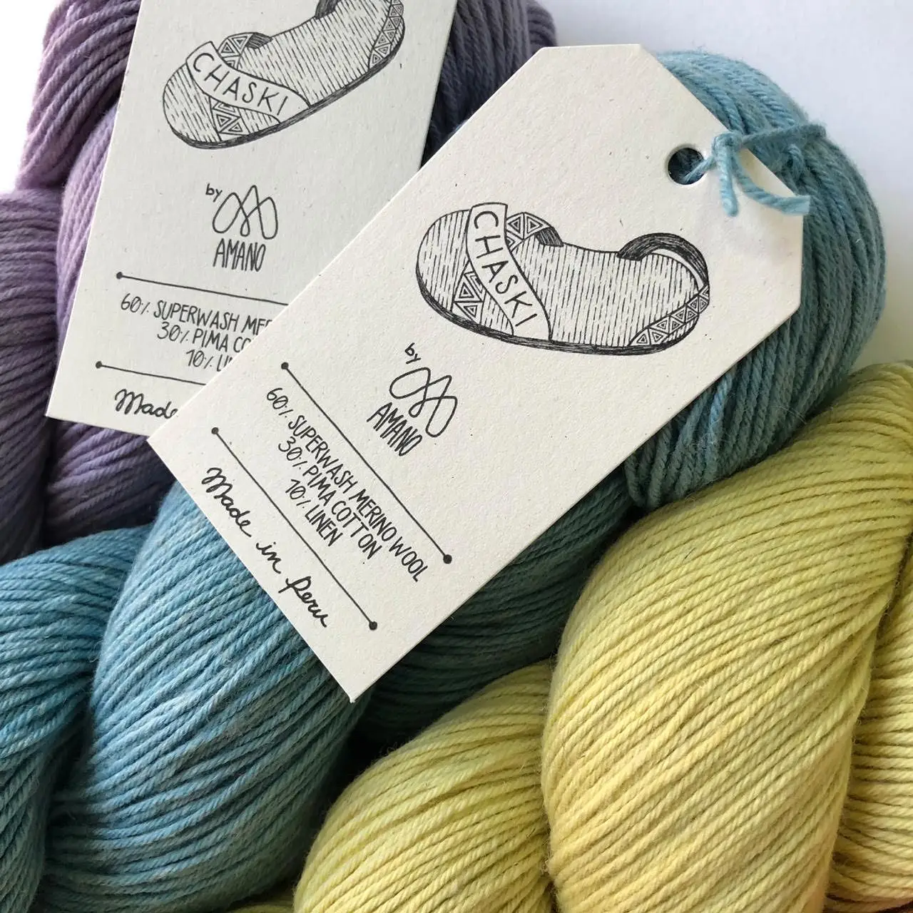 Amano  Chaski Yarn Superwash Merino Wool Pima Cotton Linen Yarn 5