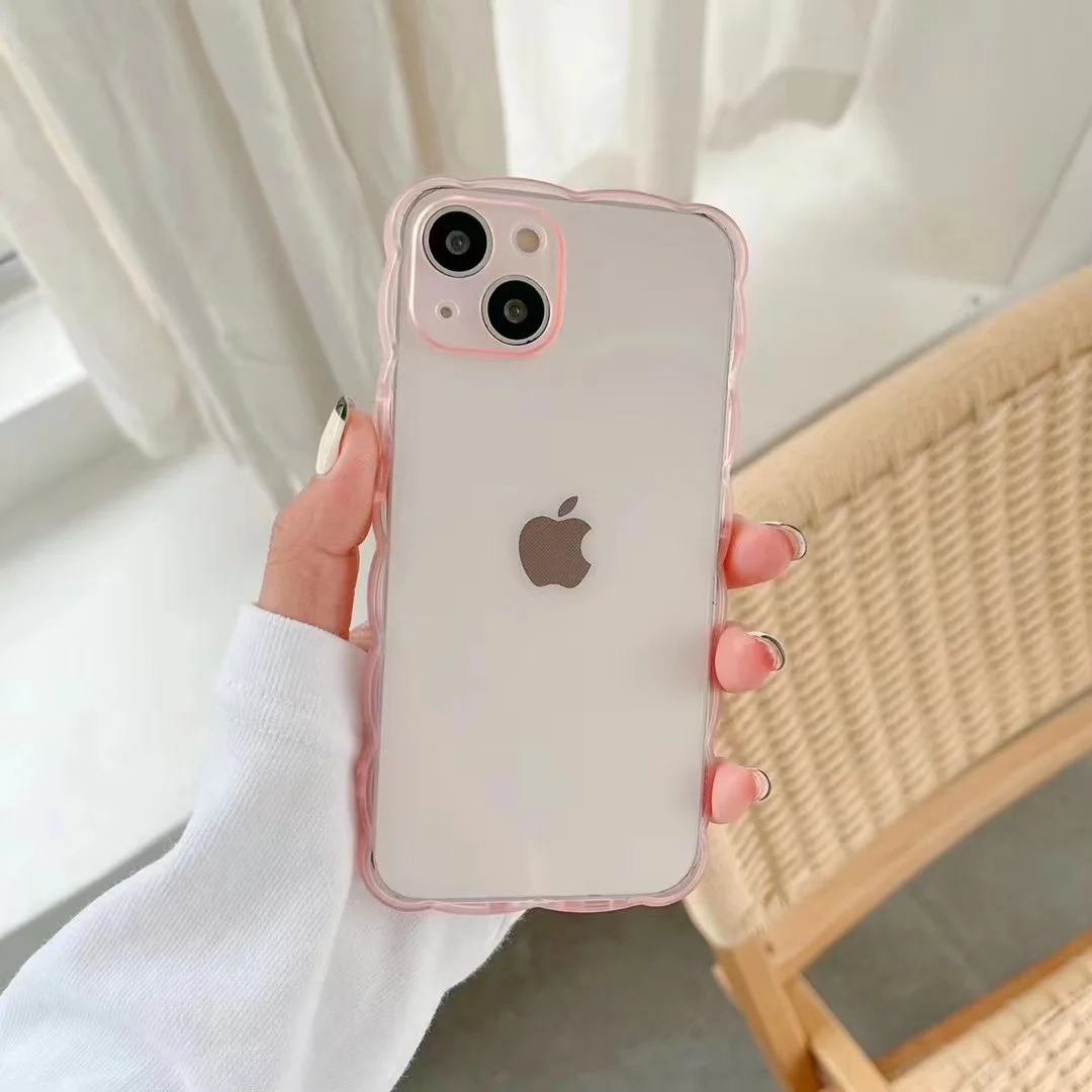 cheap iphone 13 mini case transparent wave mobile phone case Phone Case For iPhone 11 12 13 Pro Max X XS XR 7 8 Plus SE2 mini Full Lens Protection Cover iphone 13 mini leather case