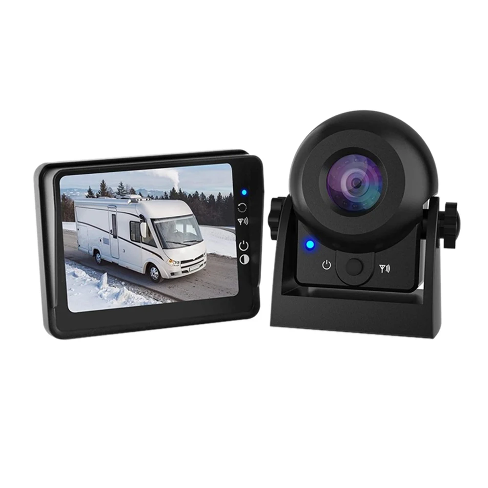 

WiFi Wireless Reversing Camera with 4.3 Inch LCD Monitor IP68 Waterproof Car Rear View Camera Kit for Car Truck