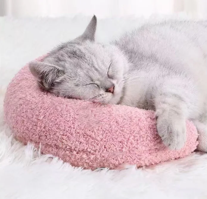 1pc-Pet Pillow U-Shaped Pillow for Cats and Dogs