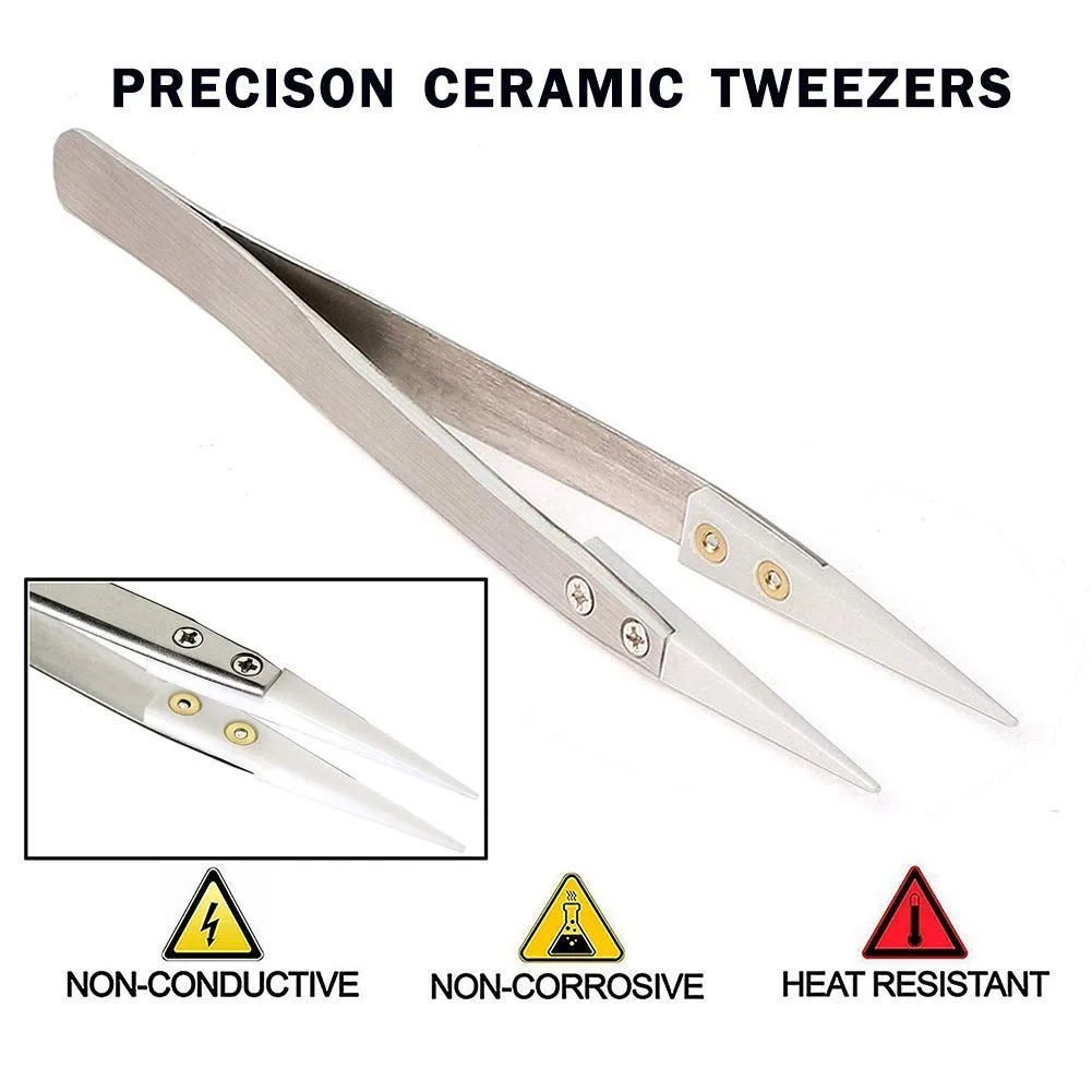 Stainless Steel Ceramic Tweezers High Temperature Resistant tweezer tool