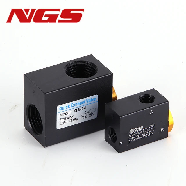 QE Pipe Pneumatic Air Quick Release Exhaust Control Valve Aluminum High Quality QE-01/QE-02/QE-03/QE-04