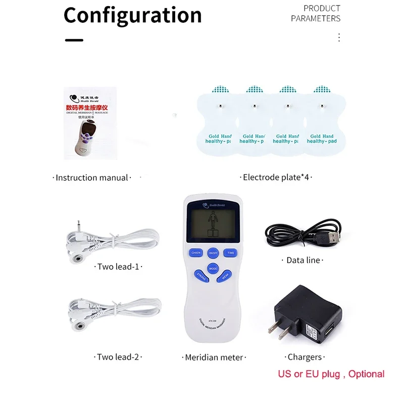 Upgrade Rechargeable TENS Therapeutic EMS Muscle Stimulator Digital Therapy Massage Device for Body Muscle Relief Stimulator