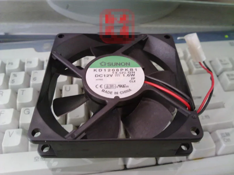 

Бесплатная доставка оригинальный SUNON 8020 8 см 12 в 1,6 Вт KD1208PKB1 шасси с двумя шариковыми вентиляторами