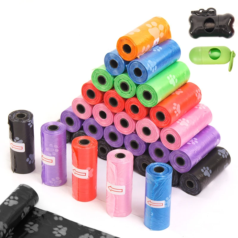 Pet Dog Poop Bags Dispenser Raccoglitore Sacchetto Della Spazzatura Puppy Cat Pooper Scooper Bag Piccoli Rotoli Forniture Per Animali Domestici Puliti