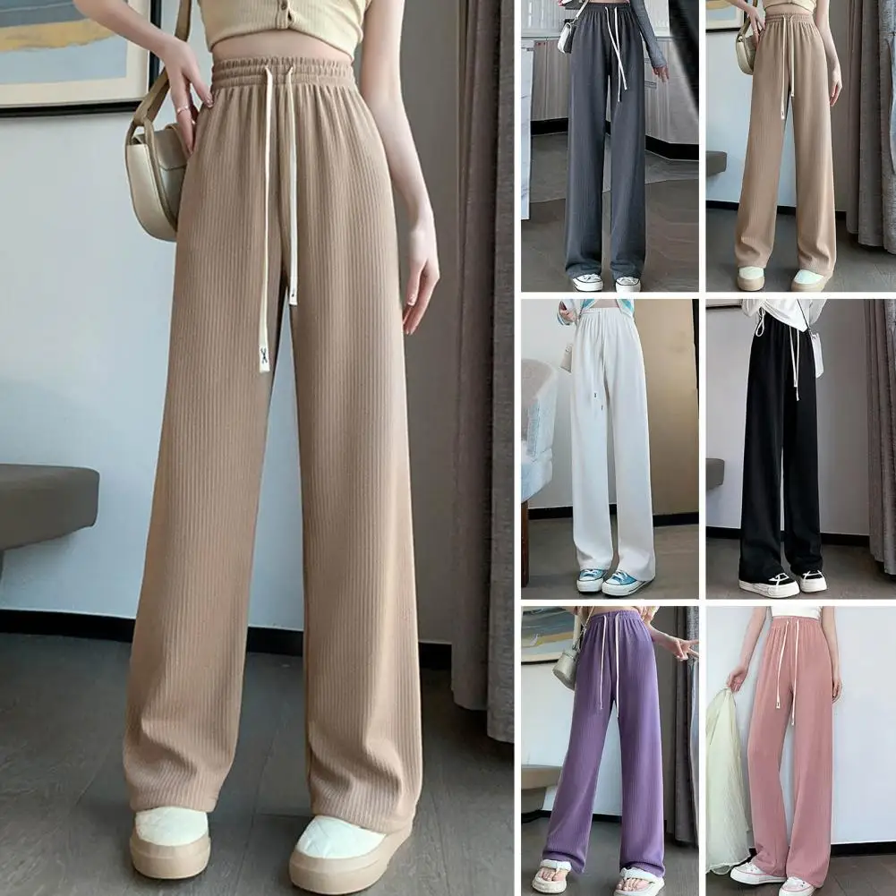 

Women Pants Versatile Women's Wide Leg Pants Stylish Comfortable Breathable Summer Trousers Chic Relaxed Look High Waist