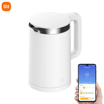 XiaoMi 전기 주전자, 스테인레스 스틸, 빠른 가열 물 보일러, 앱 제어 온도 디스플레이, 차 커피 포트, 220V, 1.5L, 1800W