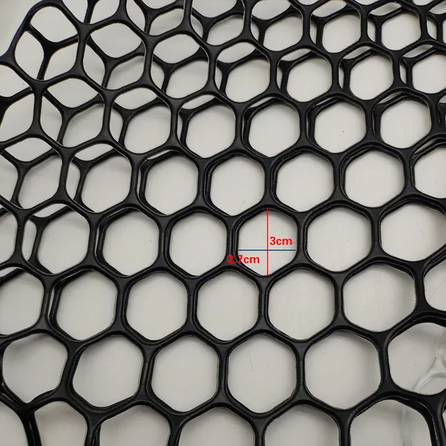 Hand Net Head Depth:55/65cm Diameter:48cm Landing Net PVC Material Outdoor Fishing accessories Black Without Ring 2