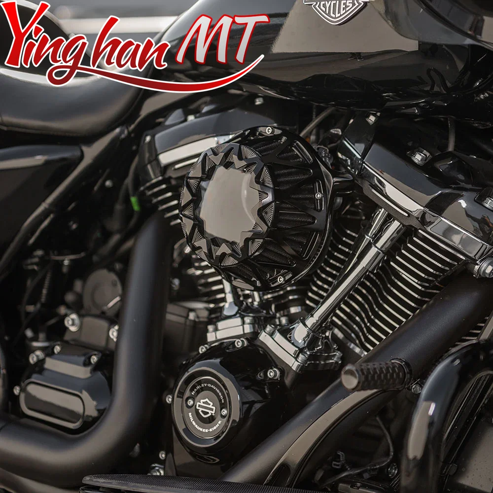 

Air Cleaner Intake Filter CNC Cut Fit For Harley Sportster XL883Iron Softail Heritage Breakout Dyna Fat Bob Touring Road King