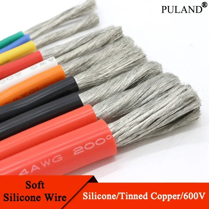 2m 10/12/14/16 Gauge Awg Electrical Wire 14awg 16awg Soft Silicone