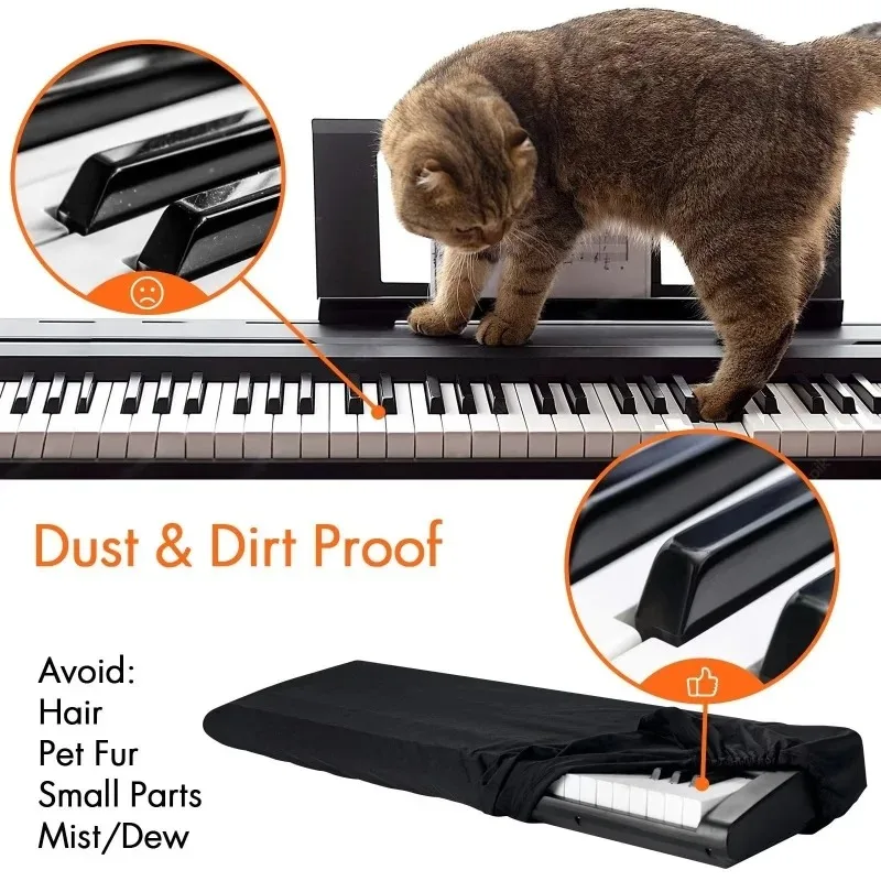 Breathable Digital Piano Fabric Dust Cover - Lightweight and Heat-Resistant