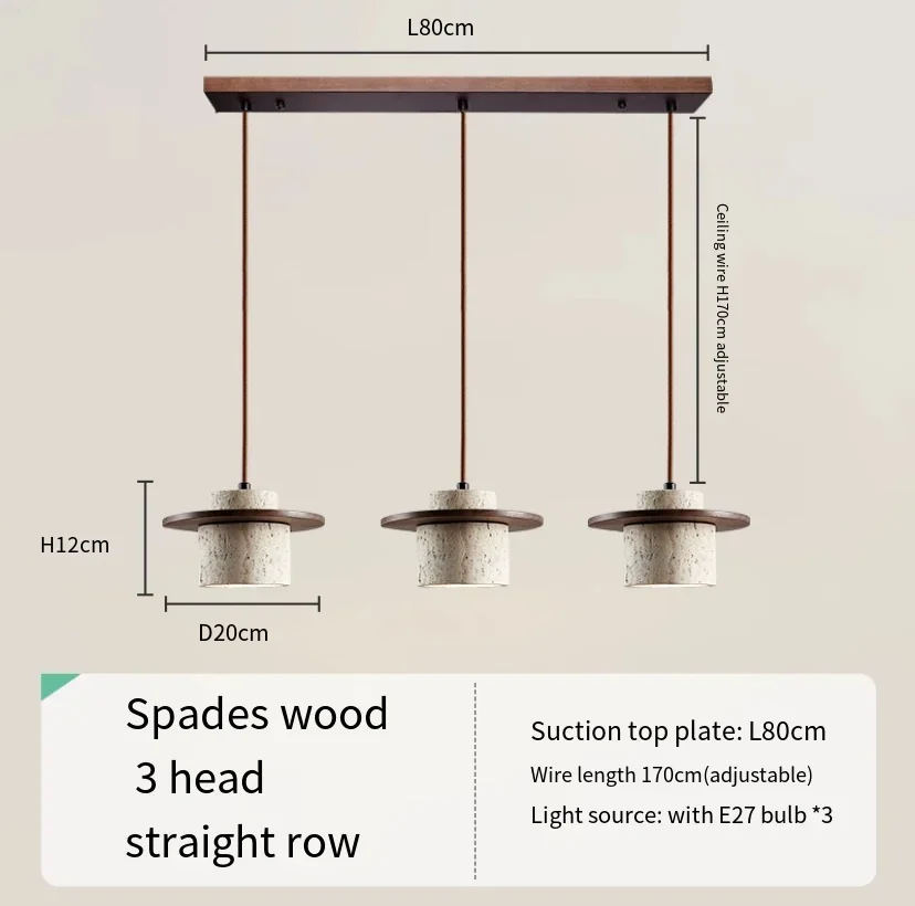 Walnut 3 lights