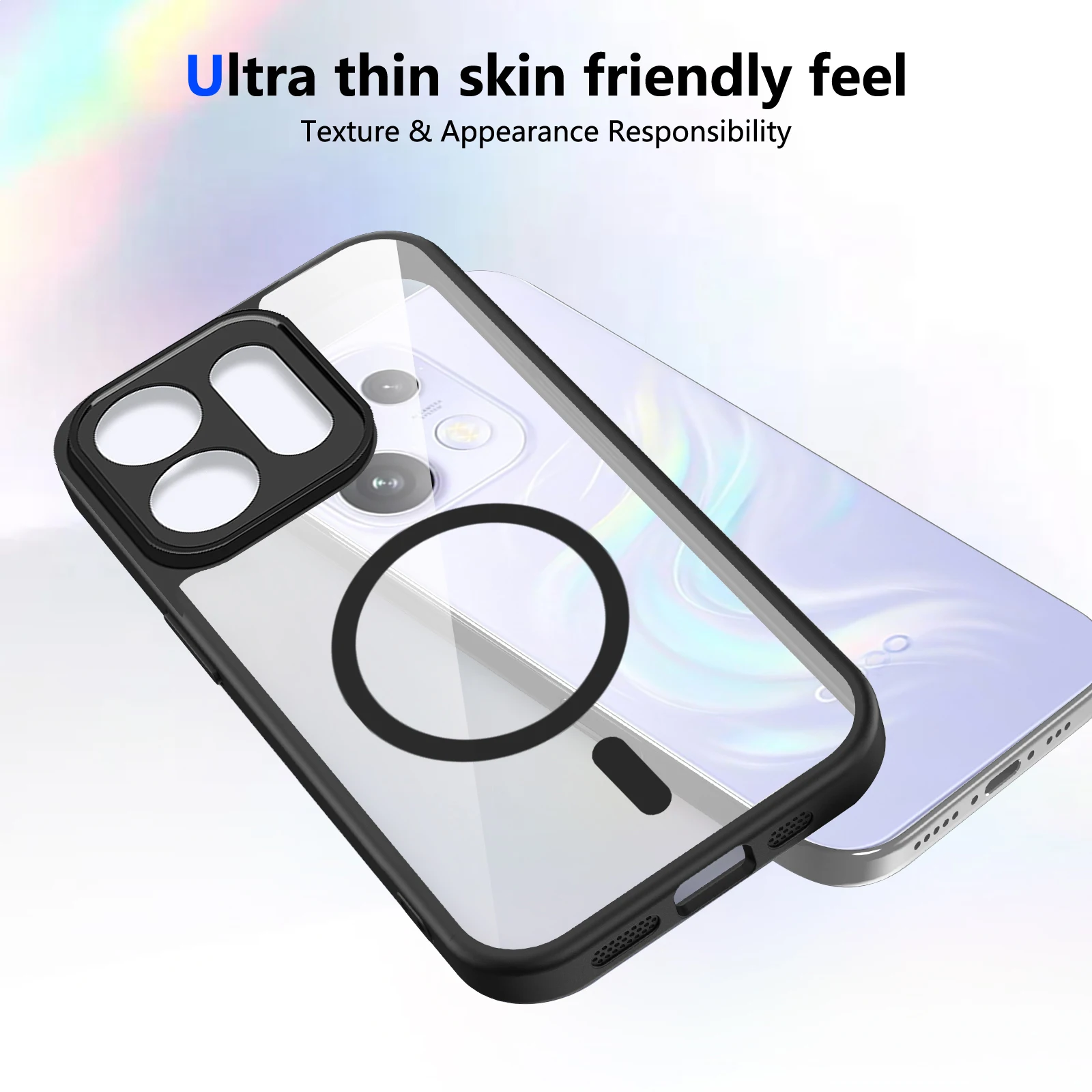 Wireless Charging Shockproof Transparent Anti-Scratch Phone Protective Cover