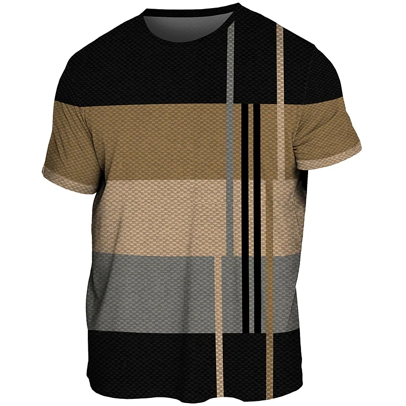 

Summer T-shirt Men's Vintage Print Tee Striped Street Male T Shirt Casual Clothing Pullover Short Sleeve Oversized Harajuku Tops