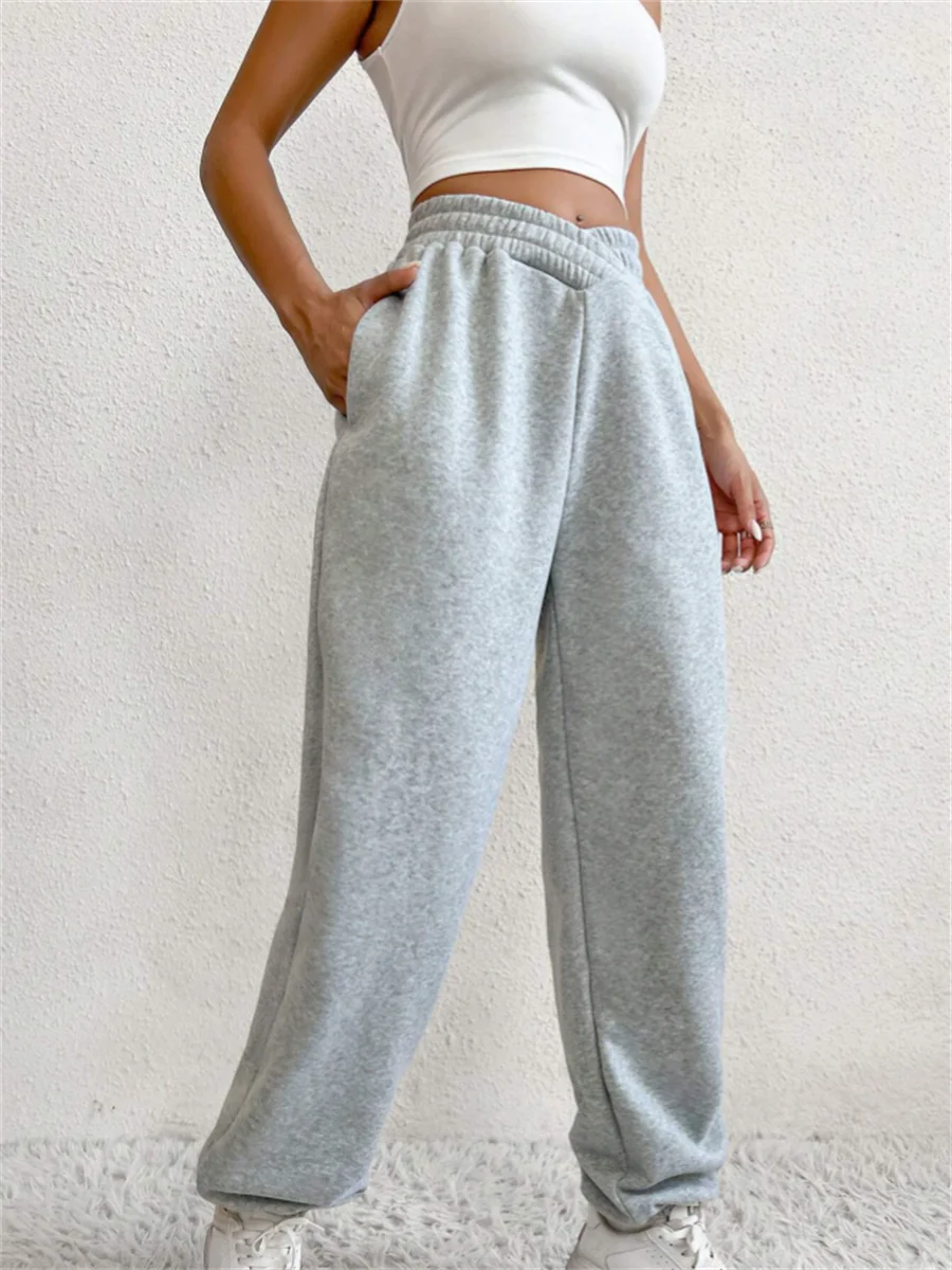 Women High Waist Sports Pants Oversize Sweatpants Joggers Yoga Outfit Sports Trousers Gym Casual Baggy Sweatpants